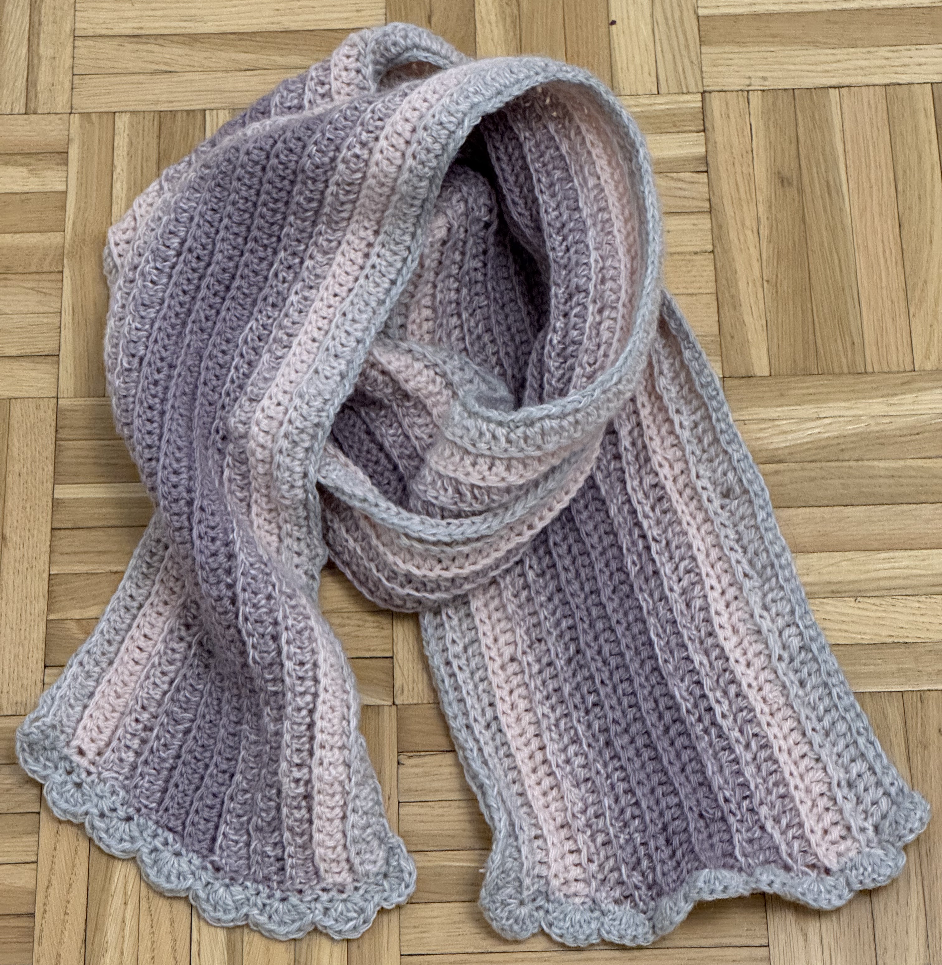 Ombré scarf completed
