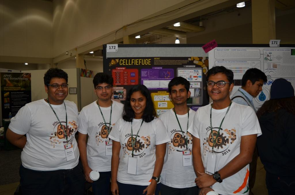 Undergraduate students from the 2016 IISc iGEM team